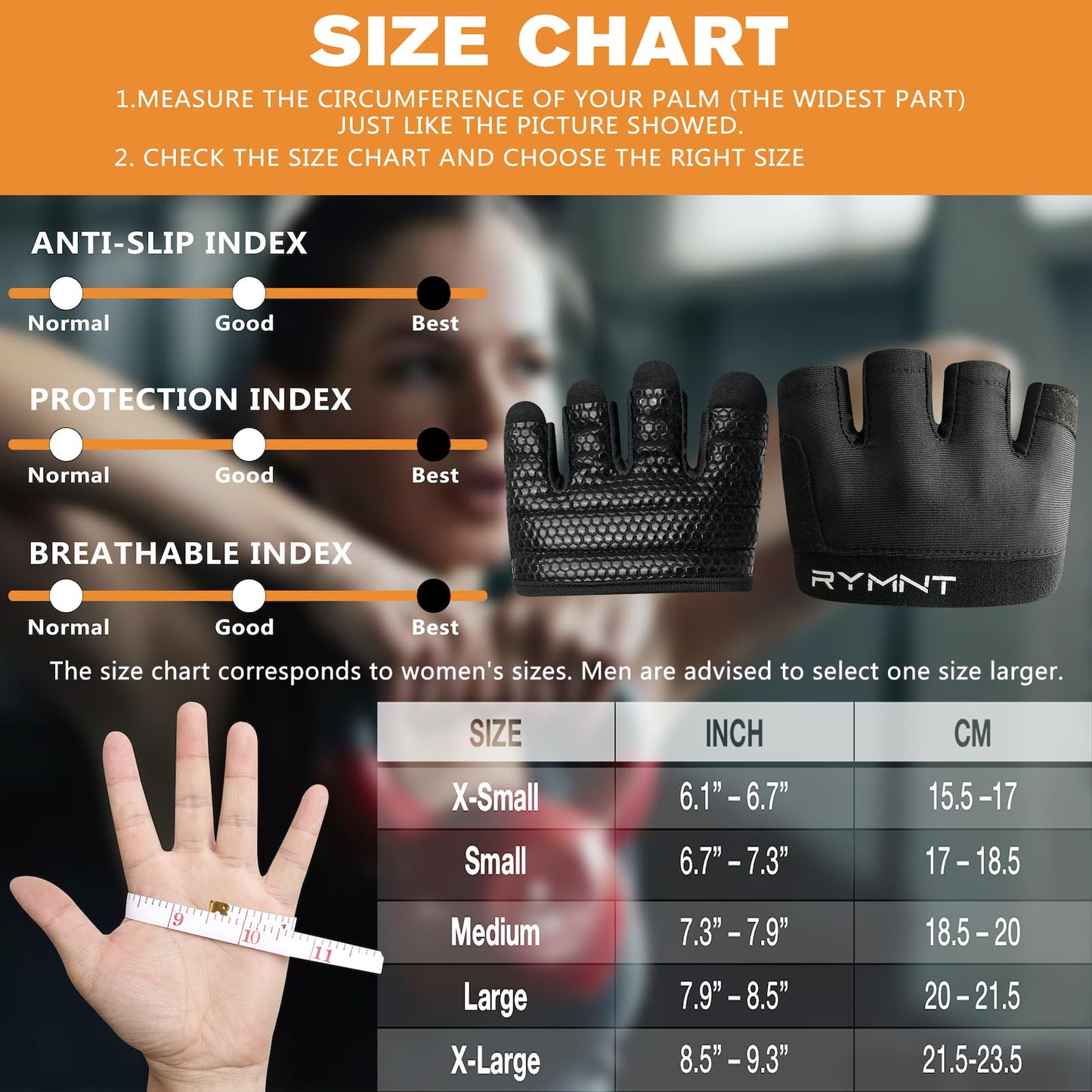 RYMNT Minimal Workout Gloves,Short Micro Weight Lifting Gloves Grip Pads with Full Palm Protection & Extra Grip for Men Women Weightlifting,Gym,Cross Training,Powerlifting,WODs.Black-Medium
