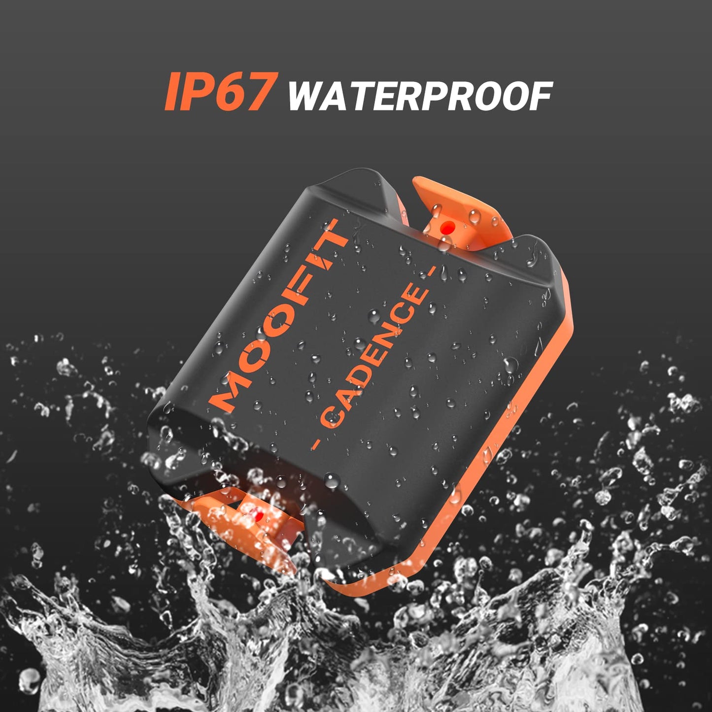 moofit Cadence Sensor Bluetooth/ANT+ IP67 Waterproof Wireless RPM Cycling Spin Bike Cadence Sensor for Wahoo/OpenRider/Endomondo/TacX/TrainerRoad (MooFit app Unavailable)