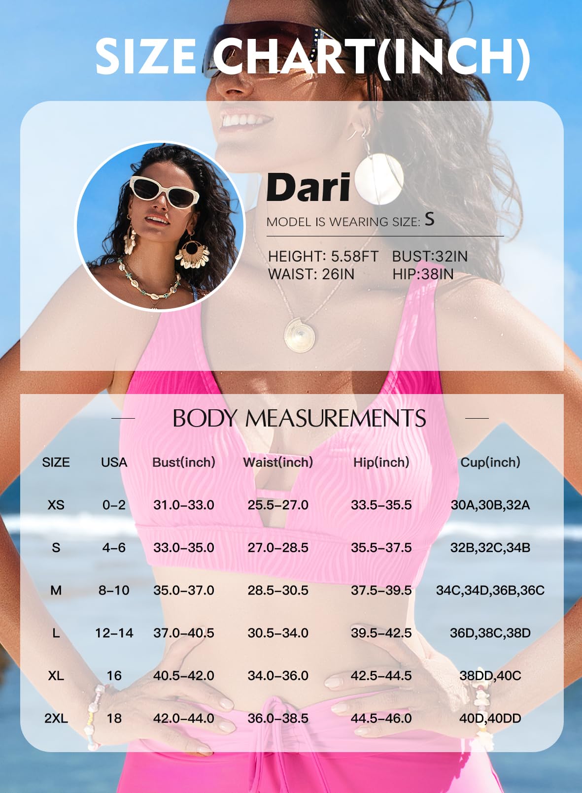 Herseas Womens Ribbed Bathing Suit Tops Cutout Scoop Neck Summer Beach Bikini Tops Padded Support Swimsuit Tops Modest Flattering Swim Top Brown Small