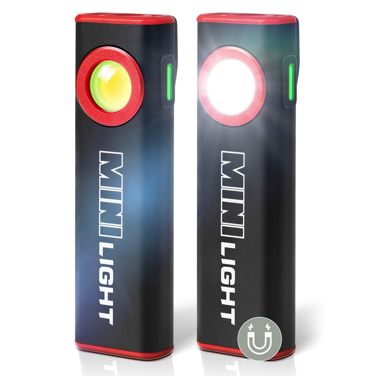lexall 2 Pack E1 Flashlight, 1200 Lumens Mini Magnetic Flat EDC