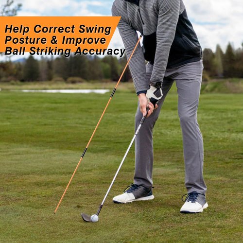 BIRDIEBLAST Professional 3 Pack Collapsible Golf Alignment Sticks, Premium 40" Alignment Golf Stick Ideal for Aiming, Putting and Swing Practice (Orange)