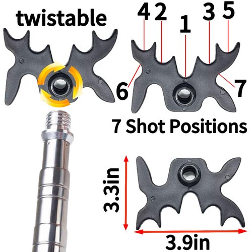 AUTIDEFY Retractable/Removable Head Billiard Rack Cue Bridge Cue Holder with Bridge Head,Billiard Cue Accessories for Billiard Tables,Games,Tournaments Billiard Bridge Cue (Black)