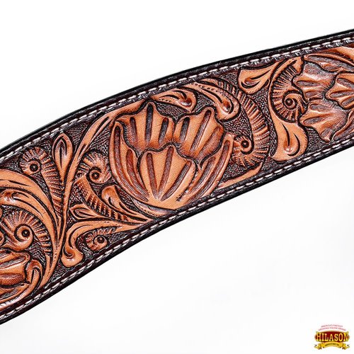 HILASON Western Horse Breast Collar American Leather Floral Carving | for Horses
