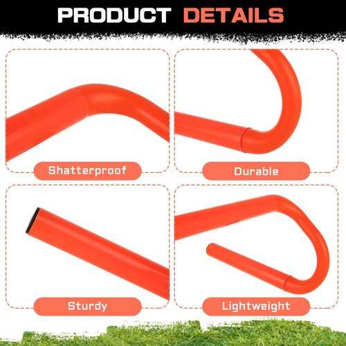 ASelected 6 Pack Hurdles Training Equipment 6 inch Agility Hurdles for Agility Training, Mini Speed Hurdles Wickets Track and Field, Speed Training Equipment for Soccer Basketball Hurdle Training