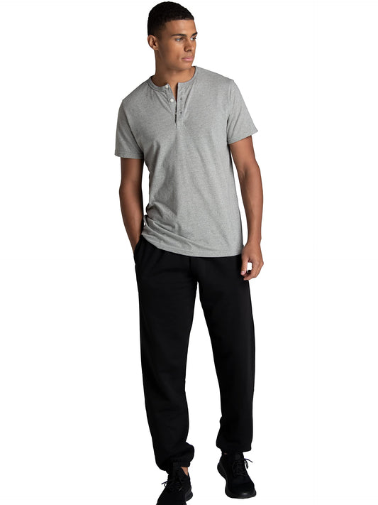 Fruit of the Loom Men's Crafted Comfort Fleece Sweatshirts, Hoodies, & Sweatpants, Super Soft Cotton Blend, Sweatpants - Black, X-Large