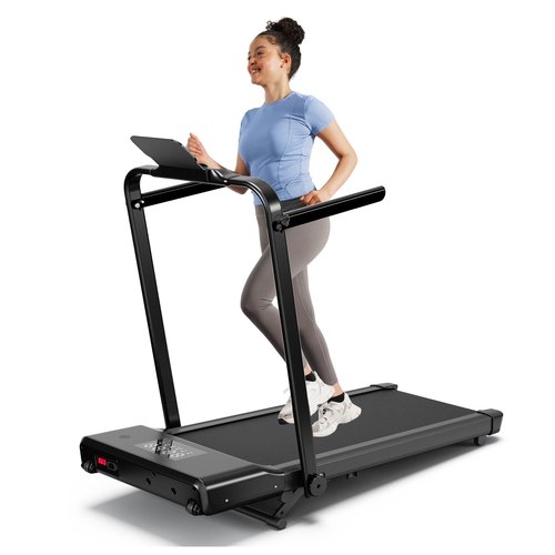 Walking Pad Treadmill with Incline and Handle bar, 300 Lbs Capacity Foldable Small Treadmills for Home with APP Remote Control and LED Display, 7.5MPH Portable Treadmill 3.0HP