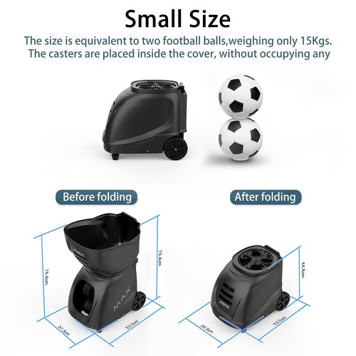 PUSUN PT-MAX C-【Smart Tennis Ball Machine】 145+ Ball Capacity | 5-7 Hours Battery Life | Speed 20-140km/h | 28 Landing Points | 26 Fixed Modes | APP Control | Ideal for Individual Training (Black)
