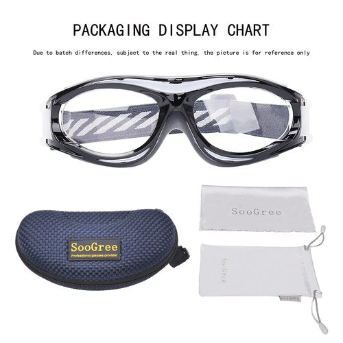 SooGree Sports Glasses for Men Womens,Basketball Football Eyewear Protective Glasses Shock Collision Lens Replaceable