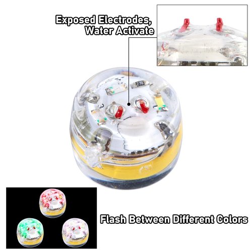 Dr.Fish 10 Pack LED Fishing Lures Deep Drop Lights Glow in Dark Fishing Beads Stopper Underwater Flasher Lights Bass Halibut Walleye Lures Attractant