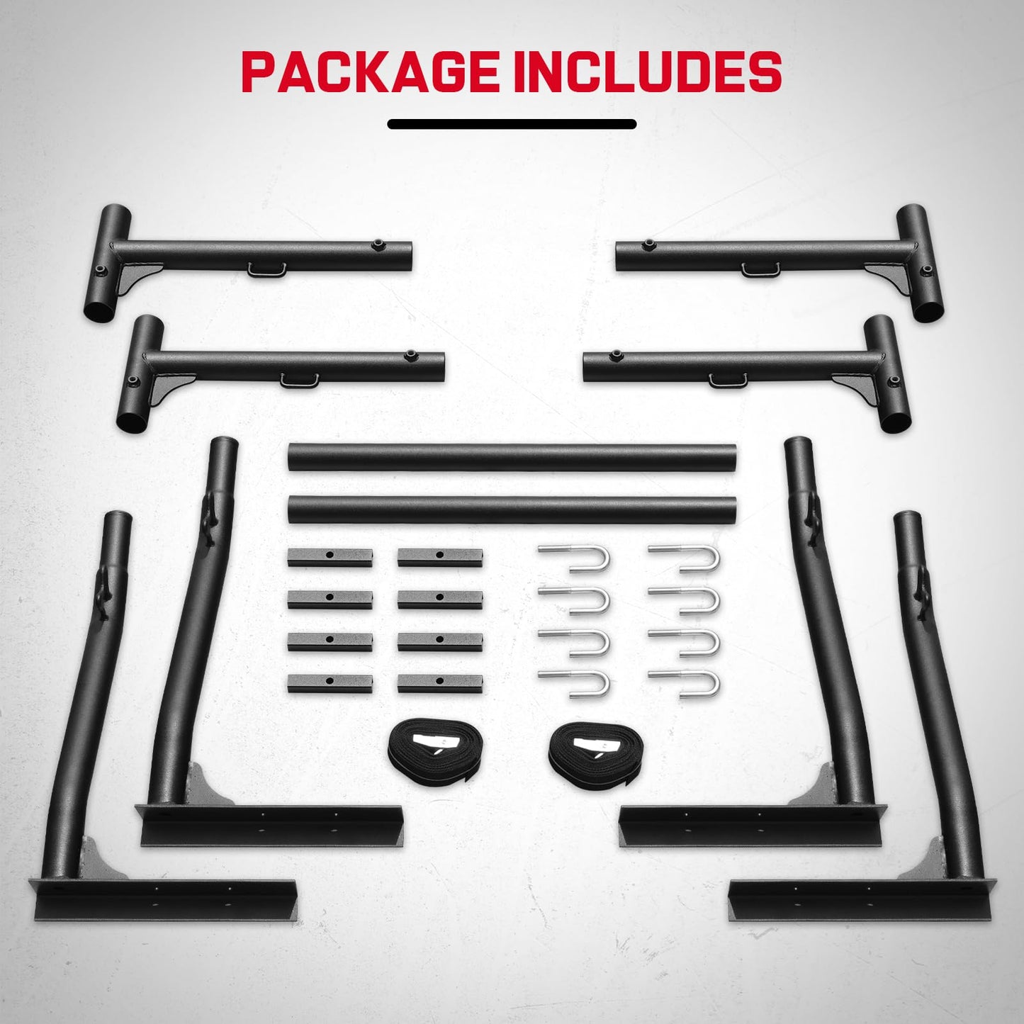 OTHOWE Truck Ladder Rack for Most Trucks - Universal Non-Drilling 46''-71'' in Width Truck Bed Rack with 800lbs Loading Capacity, Overland Ladder Rack for Kayak, Surfboard, Lumber, Ladder and More