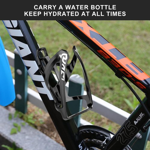 Binudum Bike Water Bottle Holder with Screws Lightweight Cycling Bicycle Water Bottle Holder for Road, Mountain Bike (Black)
