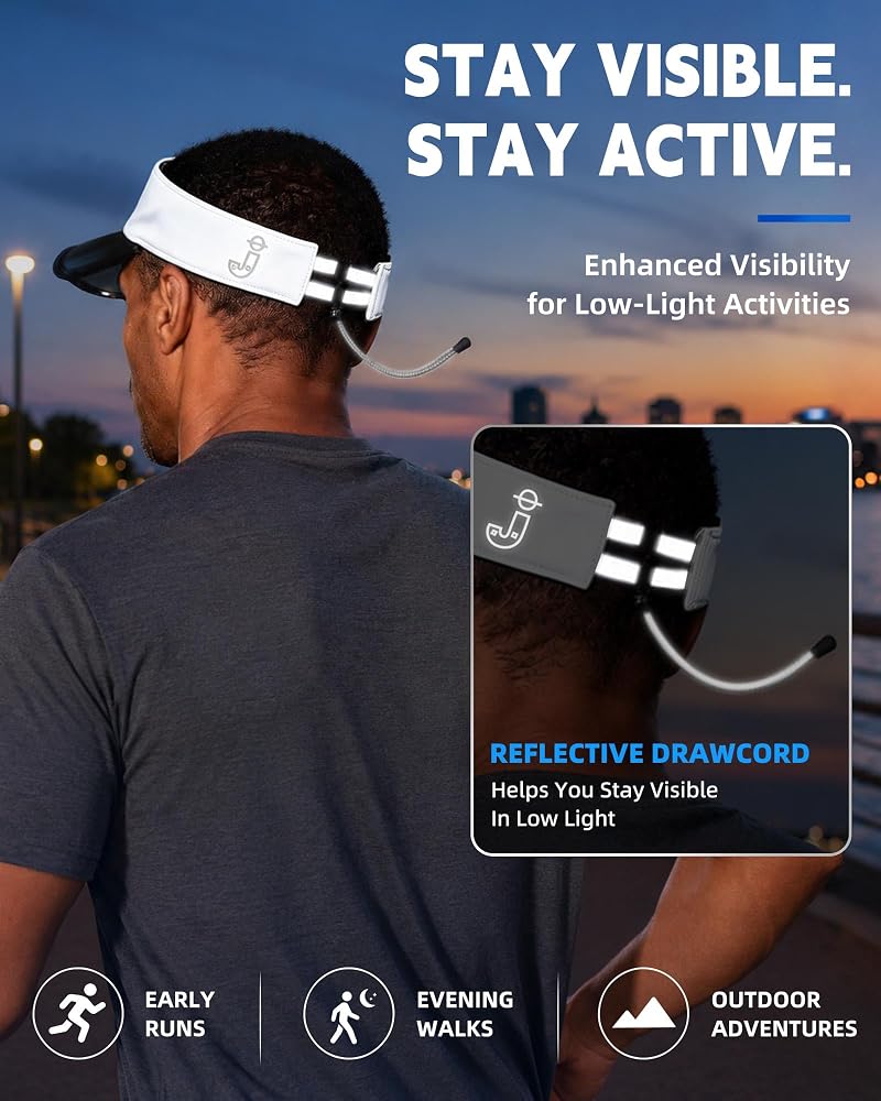 Transparent Sun Visor Hat for Women Men - UPF 50+ White Variation