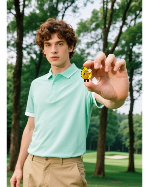 BSTWARM Funny Golf Ball Marker with Magnetic Hat Clip – Golf Accessories for Men & Women to Elevate & Personalize Your Game (Fire Shape)