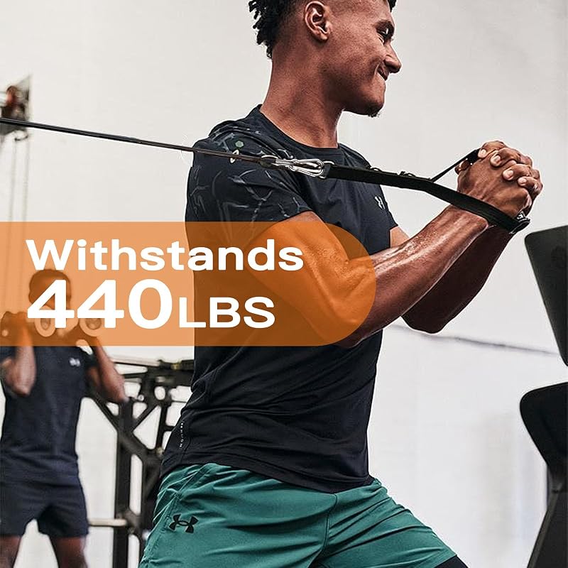 39 Inch 2-Pack Gym Extension Cables with Carabiners - Heavy Duty 5mm Steel Wire Rope for Home Gym