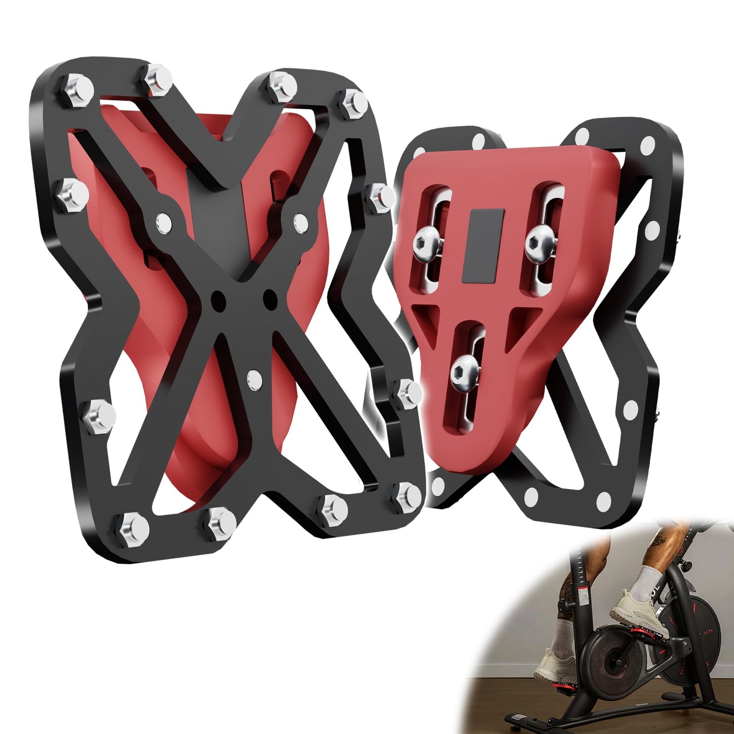 EFEALL Pedal Converters Compatible with Peloton Bike & Bike+, Pedal Replacement for Regular Shoes, Non-Slip Widen Pedals for Original Bike, Convert Peloton Bike Pedal to Platform Pedal