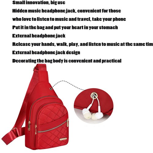 Waterproof Sling Bag Crossbody Backpack unisex chest bags for Women Men Hiking Daypack Casual lightweight fanny pack