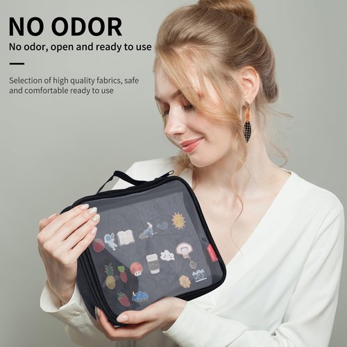 Oeun fan Enamel Pin Display Book, Small Collections Or Travel Pin Trading Book, Pin Collector Display Bag,6-Page Lapel Pin Display Board,for Sports Pins,Memorial Pins, Pin Display Case (Black)