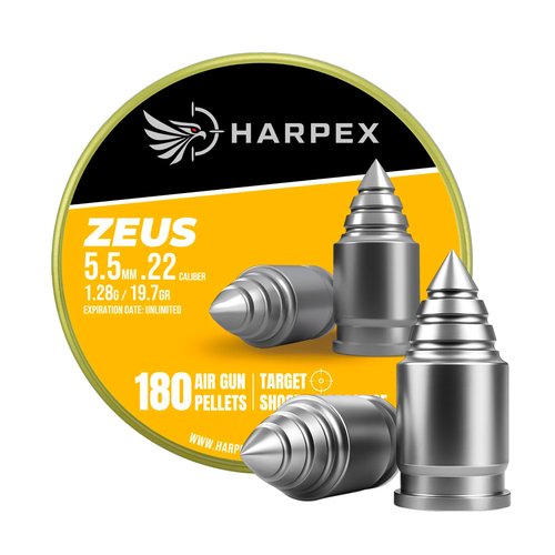 Zeus Airgun Pellets .22 Caliber 21.9gr(1.42g) Pointed - 180ct
