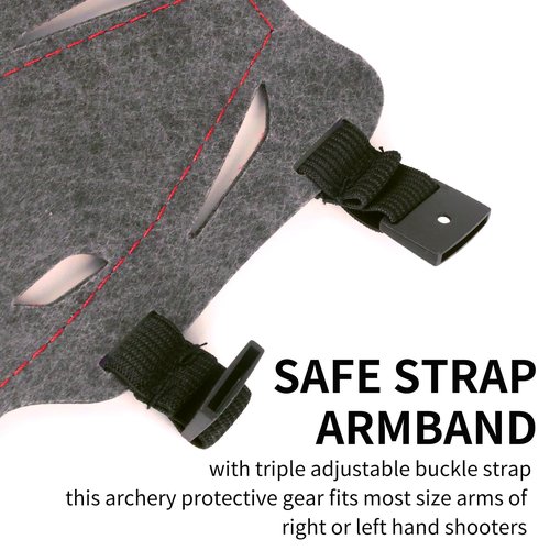 Moyujian 11.2in Long/6.7in Short Armguard Professional Competition Archery Bow Range with 4-Strap/2-Strap Buckles Shooting Practice Guard Nylon Carbon Forearm Protector Arm Guard (Long)