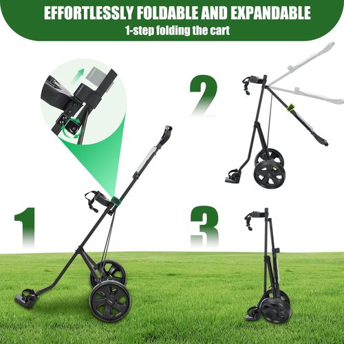 XDriveMax GC01 Golf Pull Push Cart 2 Wheel,Lightweight Folding Golf Walking Pull Carts