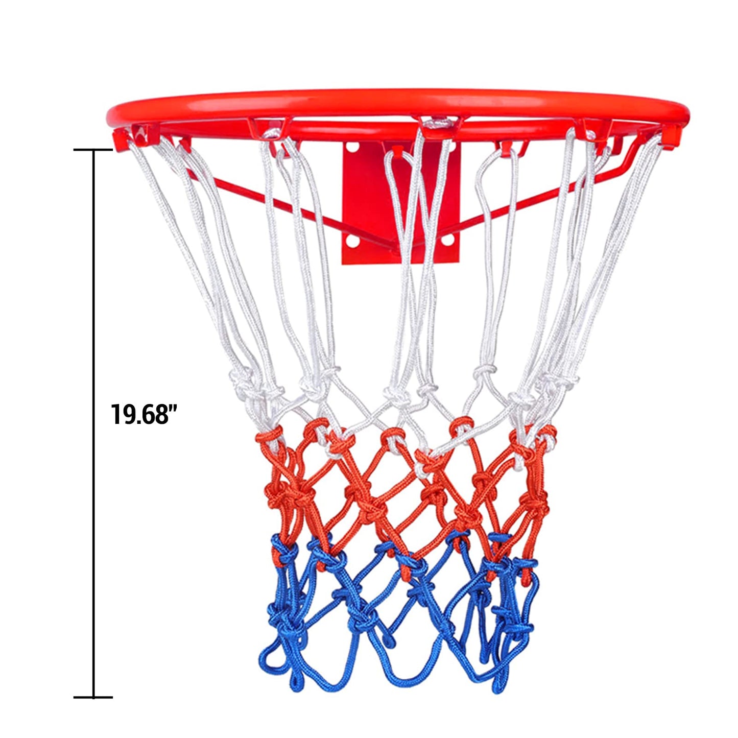 All Weather Anti Whip, Fits Standard Indoor or Outdoor Rims - Ultra Heavy Duty Basketball Net Replacement - 12 Loops Rim Net Style a
