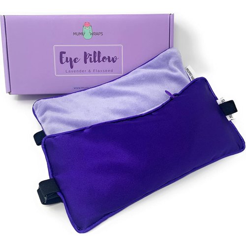 Mumu Wraps Lavender Aromatherapy Weighted Eye Pillow - Ideal for Sleeping, Yoga, and Meditation - Includes Extra Cover - Perfect Self-Care and Relaxation Gift for Women and Moms