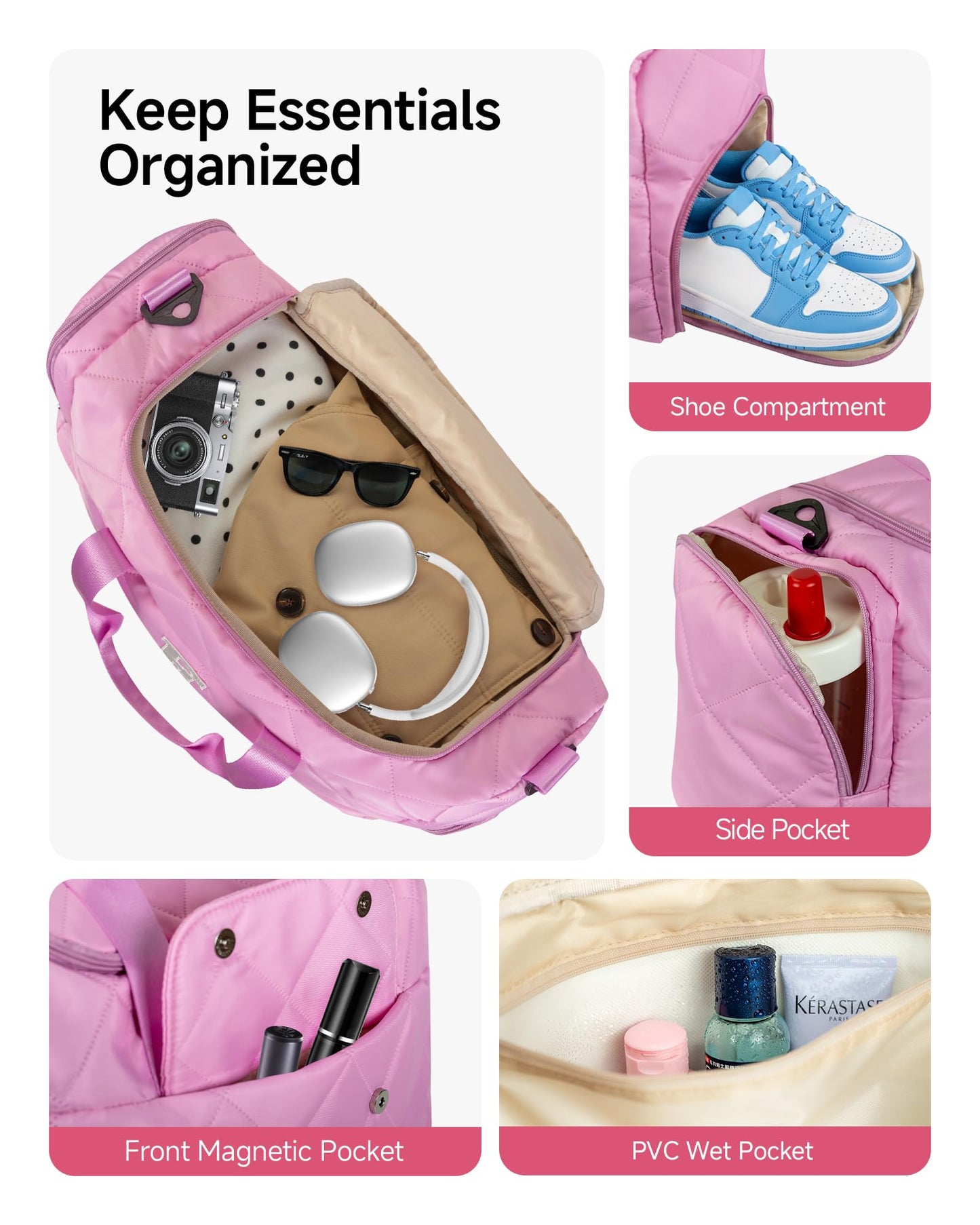 Elilier Teen Girl Gifts Trendy Stuff - Dance Bag for Girls, Duffle Bag for Travel, Birthday Gifts for Women, Gym Travel Duffel Bag, Personalized Graduation Gift for Her, Girls Duffle Bag