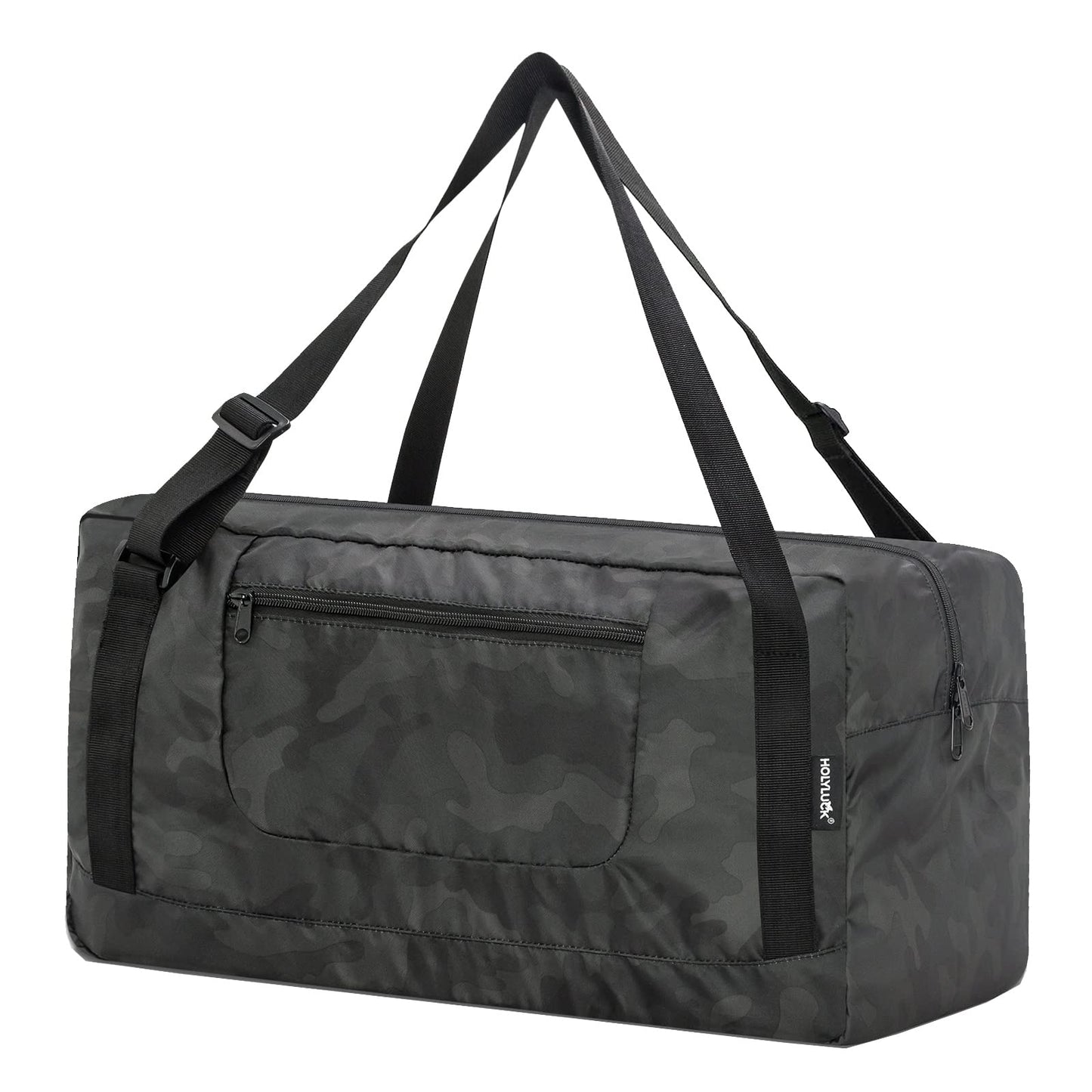 HOLYLUCK Foldable Travel Duffel Bag For Women & Men Luggage Great for Gym (midnight camo)