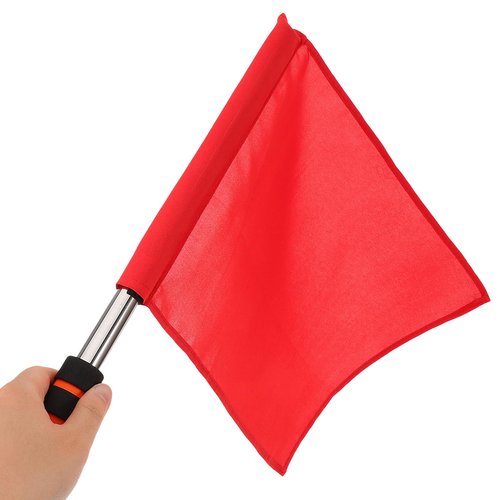 GANAZONO 2pcs Volleyball Flags Line Judge Lightweight Red Referee Signal Flags for Volleyball Soccer Track and Field