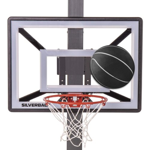 Silverback Junior Youth 33" Basketball Hoop with Lock ?˜n Rock Mounting Technology Mounts to Round and Vertical Poles, Black (B8410W)
