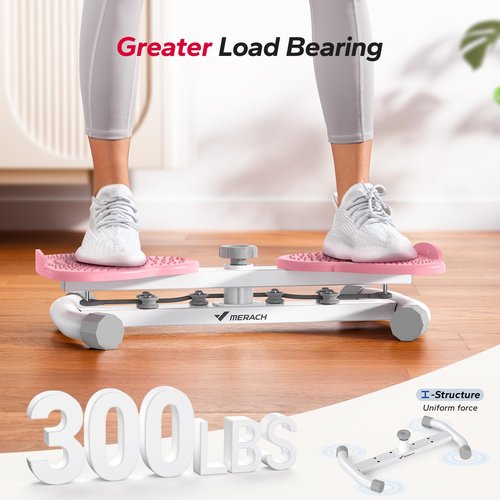 MERACH Ab Machine, 300 lbs Weight Capacity, Ab Workout for Slim Waist and Core, Noiseless Home Gym Exercise Equipment