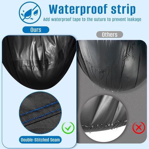 SIRUITON Adult Electric Tricycle Cover for Transport, 3 Wheel Bicycle Covers Heavy Duty 420D Oxford Strong UV Protection & Windproof, Waterproof Trike Bike Covers