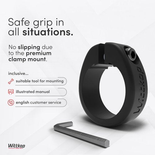 Wittkop Bike Grips with Innovative 3-Zone Design Made in Germany I Ergonomic Design with Non-Slip, Comfort, and EFC Zones for Optimized Grip & Comfort I Bike Grips Handlebar