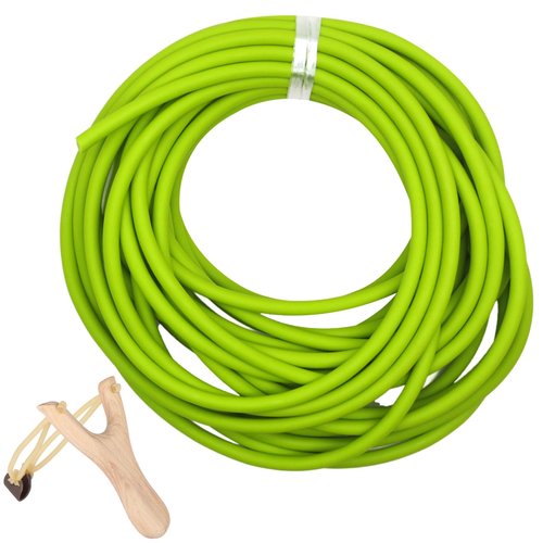 Pineeseatile Sling Shot Rubber Tubing Slingshot Bands 33ft Flexible & Elastic Replacement Sling Shot Latex Tubing with 0.3cm ID, 0.6cm OD & 6kg Tension, Green Color
