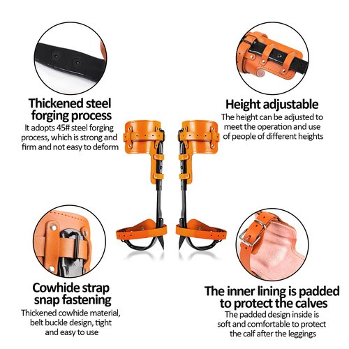 Gdsinstna Tree Climbing Spikes Set,Tree Climbing Gear, Tree Climbing Equipment for Climbers, Fruit Picking
