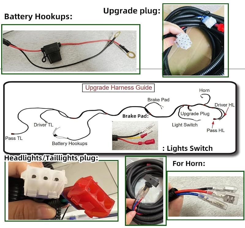 9-Pin Golf Cart Light Harness for Club Car DS, EZGO TXT/RXV, Yamaha – Plug & Play