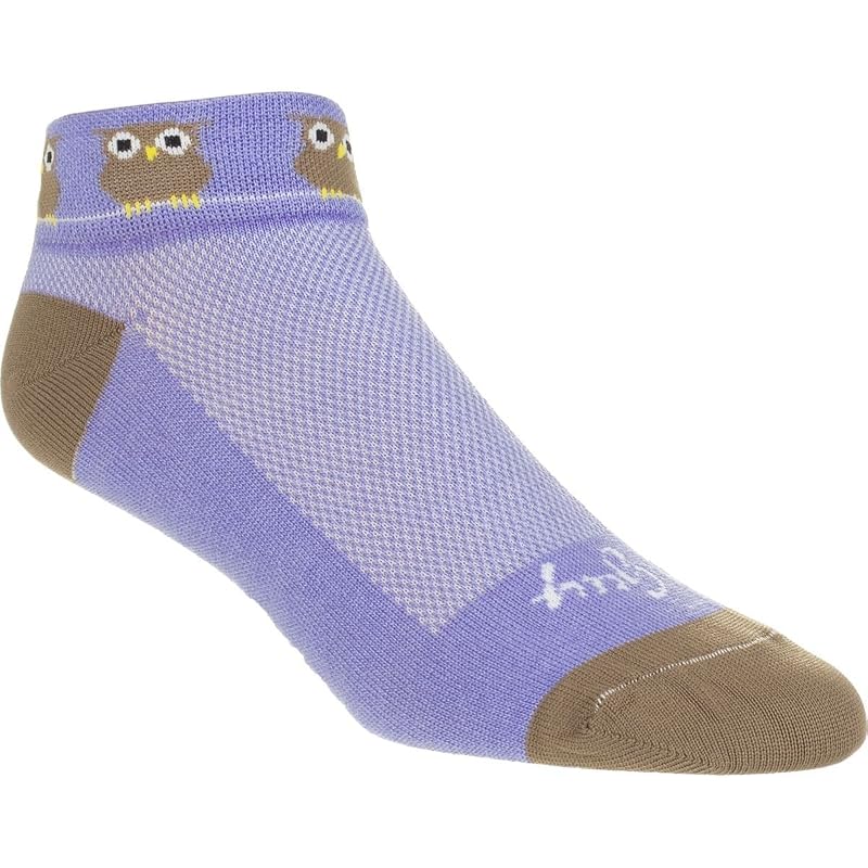 Women's 1in Cycling Socks - Owl Design, Small/Medium