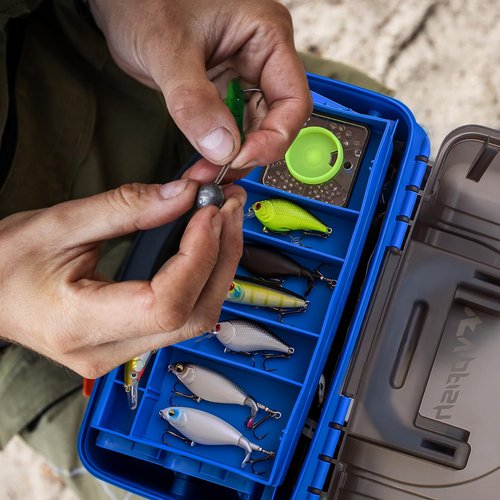 Vipfish Fishing Tackle Box with Tackle Included Lures, Hooks, Weights, 3-Layer Freshwater Fishing Tackle Kit for Bass Trout Walleye Fishing Gear and Equipment, Gift for Fishingman