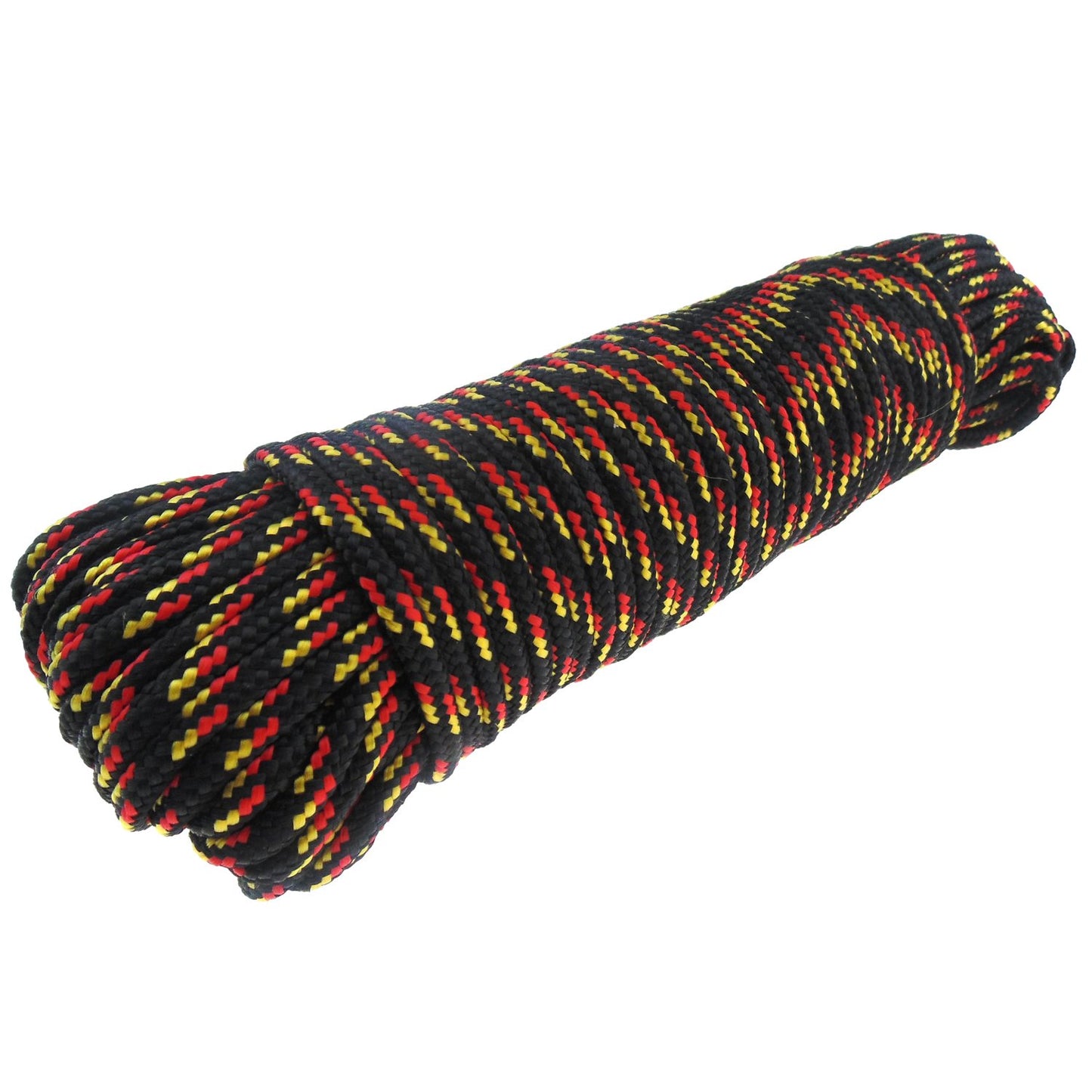 Diamond Braid Nylon Rope,3/16"(5mm) by 100feet Paracord,General-Purpose Utility Rope, High Strength All Purpose Braided Polypropylene Utility Flag Line for Indoor or Outdoor Use(Black)