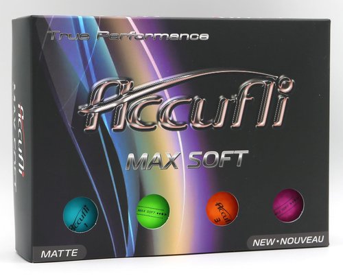ACCUFLI Max Soft Golf Balls (Matte Mix 12PK)