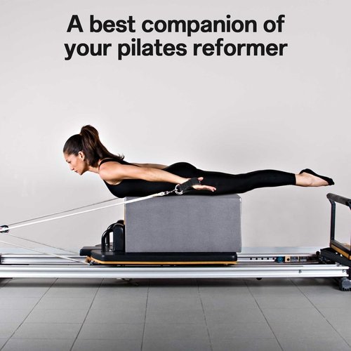 Pilates Reformer Box,Foldable Pilates Reformer 25.6x16.5x7.9 in,Premium PU and Wood Pilates Sitting Box,Pilates Box for Reformer Body Stamina Stretching Balance Exercise Workout (Grey)