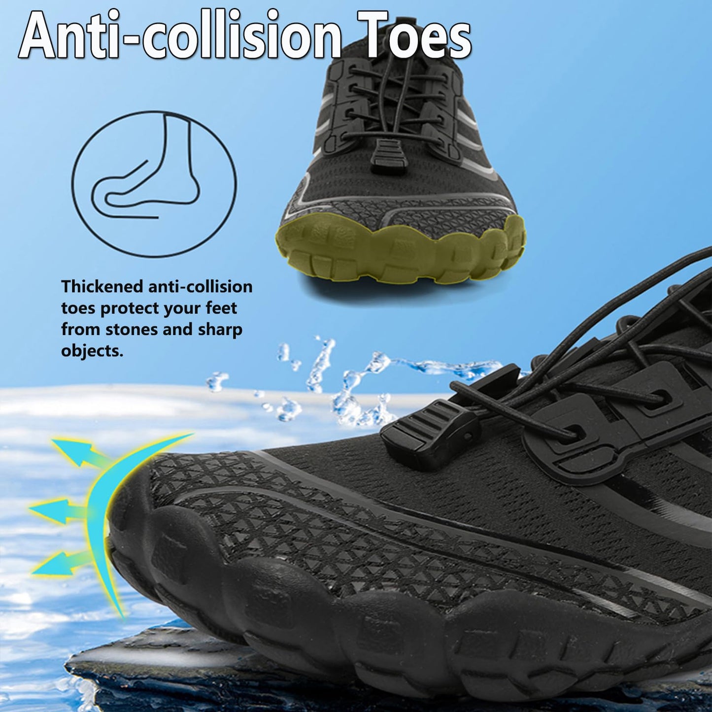 Water Shoes for Men Women Barefoot Shoes Quick Dry Aqua Outdoor Sports for Swim Pool Beach Surf Walk Water Yoga River Lake Hiking Kayaking