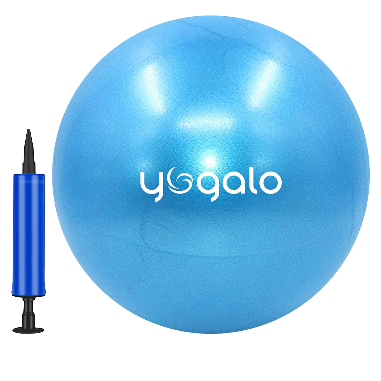 Yogalo 9-Inch Small Pilates Ball with Pump - Mini Exercise Ball for Core Training, Stability, Pilates, Yoga, and Physical Therapy. Enhance Your Workouts with Our Mini Workout Ball