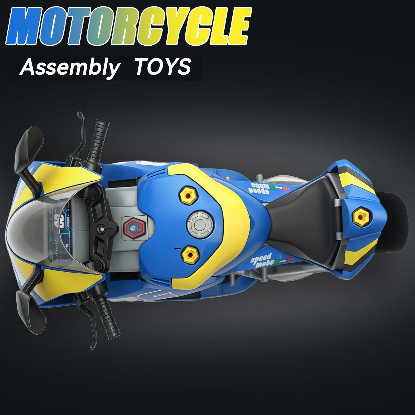 Poakkus Take Apart Motorcycle Toys Kit, Motorcycle Model Toys for Kids Mechanic,Motorcycles Toy with Light, Sound & Spray for Toddlers 3+ Kids,Interactive Toy Engine Building Kit, Blue