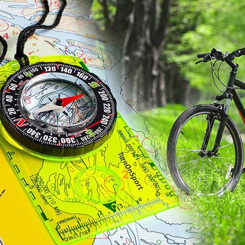 Advanced Orienteering Compass for Hiking and Backpacking, Scout Compass for Camping, Map Reading,Yellow