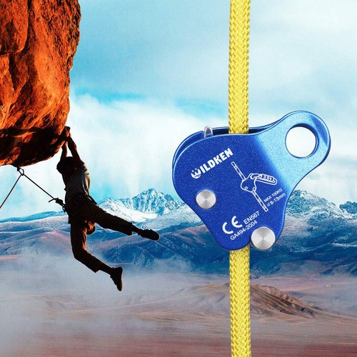 WILDKEN Climbing Ascender Fall Protection Belay Device Climbing Rope Grab for Rock Climbing Mountaineering Tree Arborist Expedition Caving Rescue Aerial Work