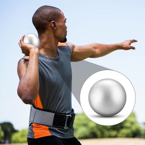 Deekin 2 Pcs Shot Put Rubber Discus 1.6 kg Black Shot Put Ball for School Track and Field Discuses for Outdoor Practice Throwing(12 lb)