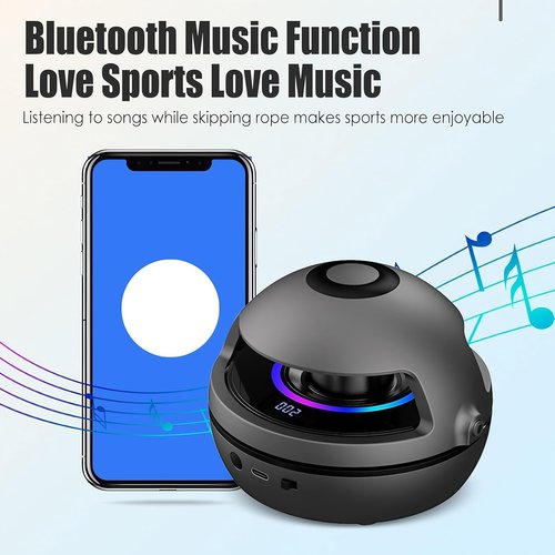 Smart Jump Rope Machine, Electric Music Jump Rope, Smart Counting Rope, 1-10 Speed Levels, Bluetooth Remote Control, Parent-Child Interactive, for Kids 4-12 and Adults
