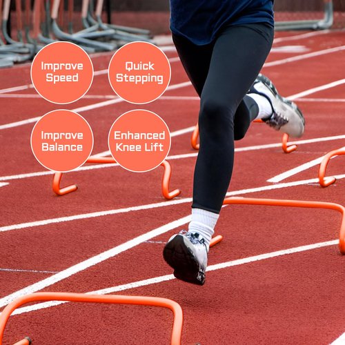 ASelected 6 Pack Hurdles Training Equipment 6 inch Agility Hurdles for Agility Training, Mini Speed Hurdles Wickets Track and Field, Speed Training Equipment for Soccer Basketball Hurdle Training