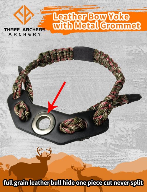 THREE ARCHERS Archery Bow Wrist Sling Adjustable Wrist Strap Loop Compound Bow Stabilizer & Hand Loop Carrier Hunting &Targeting Accessories